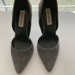 Steve Madden Varcityy Grey Suede Pumps